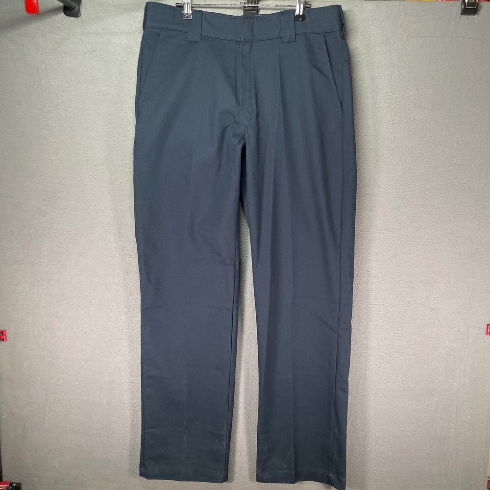 Dickies Flex Work Pants Mens 34x34 Navy Regular Straight WP840 Workwear - Picture 1 of 8